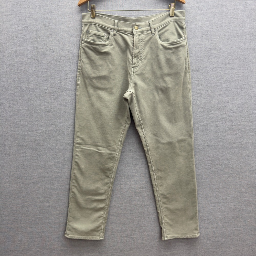 Faherty 32x30 Terry Stretch Men's Green Chinos - Classic Straight Fit